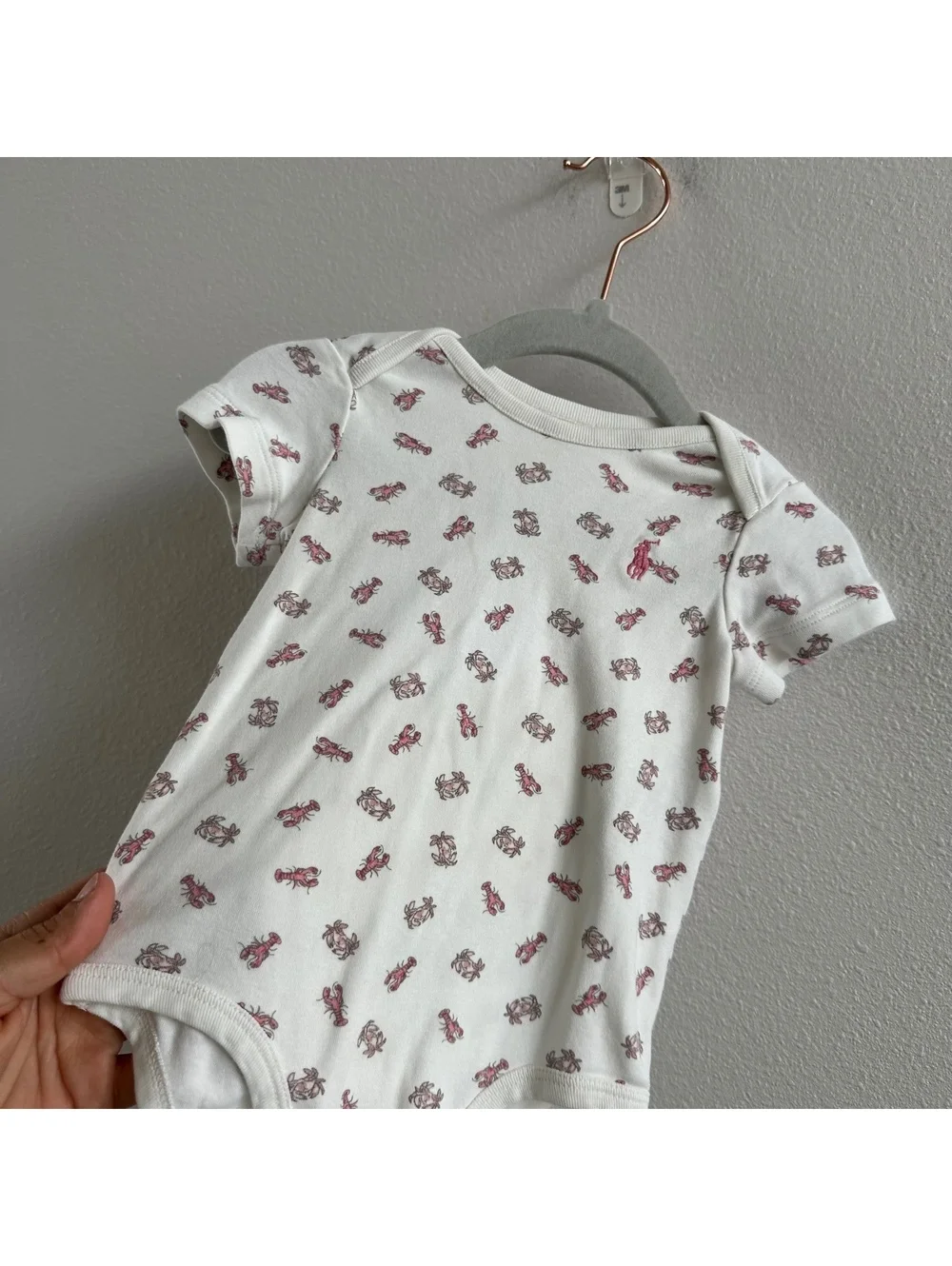 Ralph Lauren Vintage baby Pink Red Lobster One Piece 6M